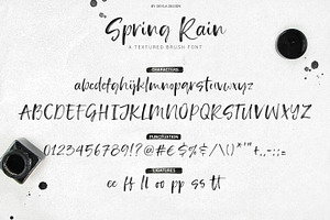 SpringRain SVG Watercolor Brush Font