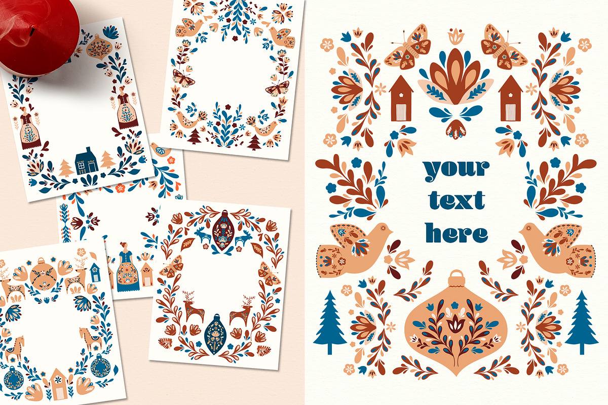Scandinavian Christmas Cards Pack, an Illustration by Chus Moreno Studio (Photo 4 of 12)