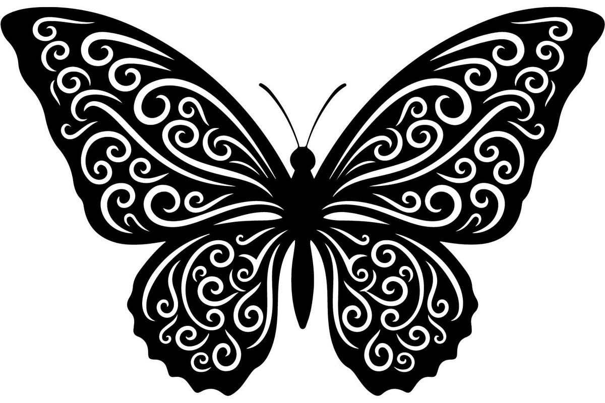 Elegant Butterfly Silhouette, an Object Graphic by Designer_Momina (Photo 7 of 18)