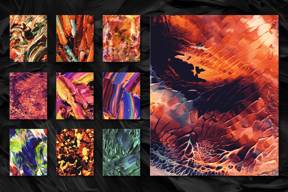 Flow Bundle—300 fluid paint textures, a Texture Graphic by Chroma Supply (Photo 14 of 34)