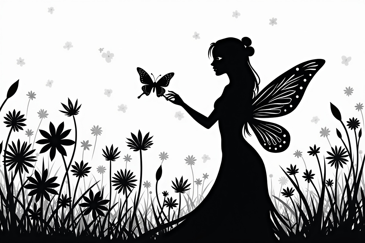 Silhouette of Fairy with Butterflie, an Illustration by Amazin_art (Photo 15 of 21)