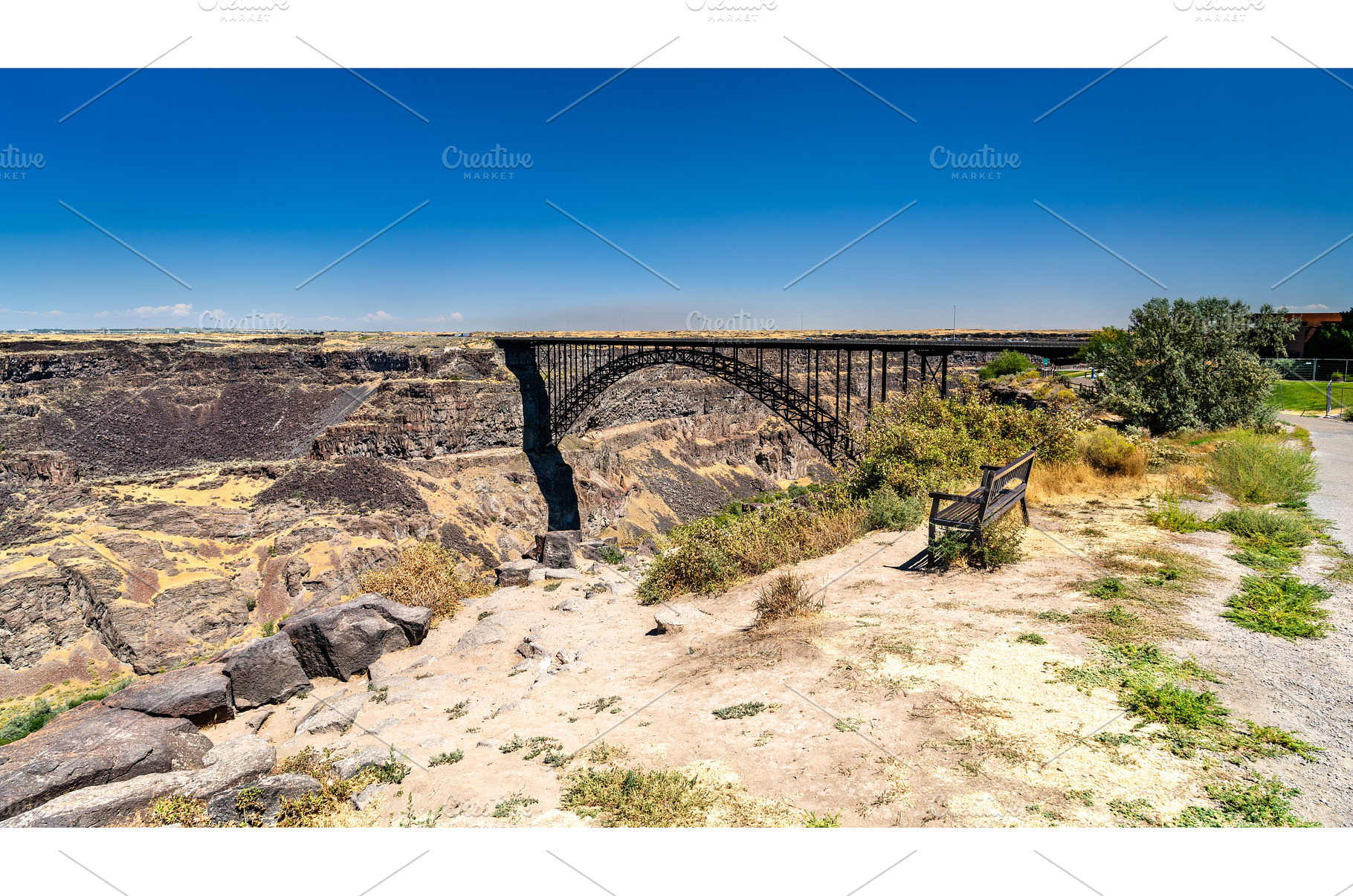 Perrine Bridge spanning the Snake, an Architecture Photo by Leonid Andronov