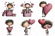 Quirky Valentine Boy Clipart, an Illustration by DreamPrint404 (Thumbnail 4 of 6)