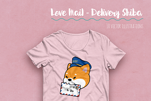 Love Mail Delivery Shiba