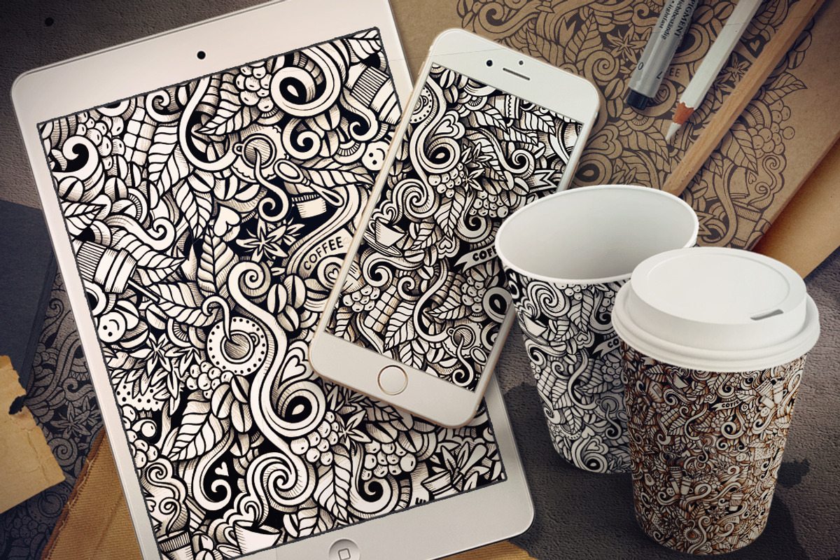 Coffee Graphics Patterns, a Pattern Graphic by BALABOLKA (Photo 6 of 6)