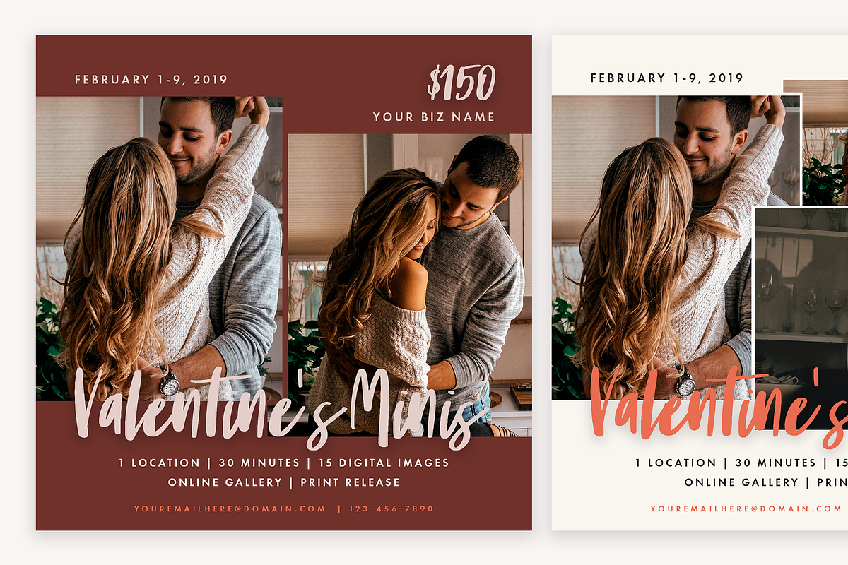 Valentine’s Mini Flyer Template 5x5, a Social Media Template by molly ho studio (Photo 2 of 3)