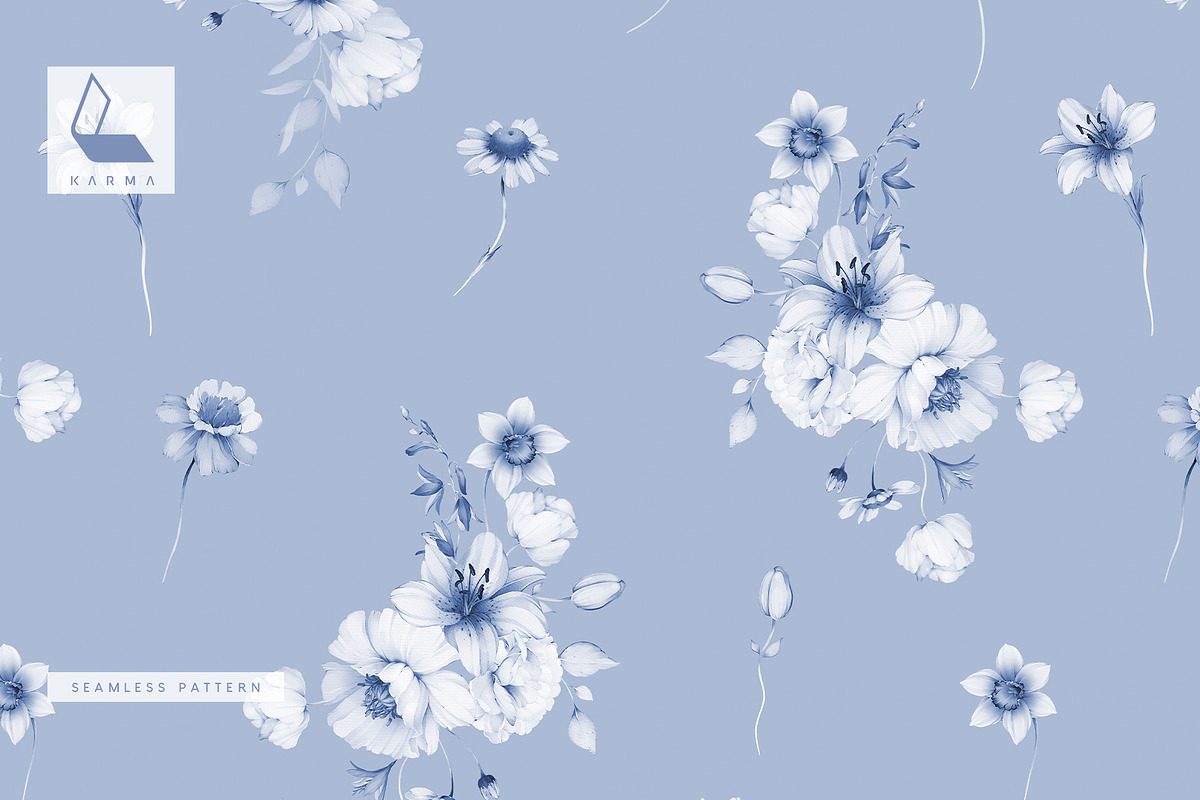 Gwinnett | Indigo | Botanical set, a Decorative Illustration by Karma (Photo 5 of 16)