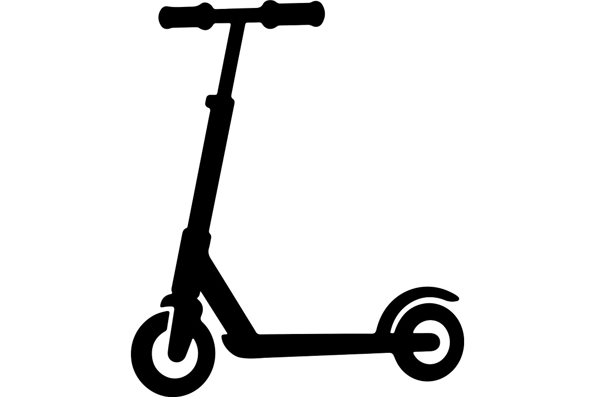 Electric scooter silhouette, a Transportation Illustration by abu67222 (Photo 13 of 13)