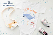 Ocean & Under the sea animal clipart, an Animal Illustration by Watercolor Nastasia Art (Thumbnail 3 of 10)