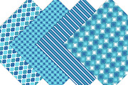Digital Paper - Blue Patterns, a Pattern Graphic by Leska's Digitals (Thumbnail 3 of 8)