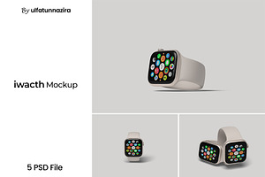 iWacth Mockup, a Wearable Device Mockup by ulfatunnazira