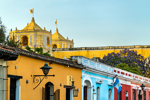 Traditional houses in antigua guatem stock photo containing guatemala and, an Architecture Photo by Leonid Andronov