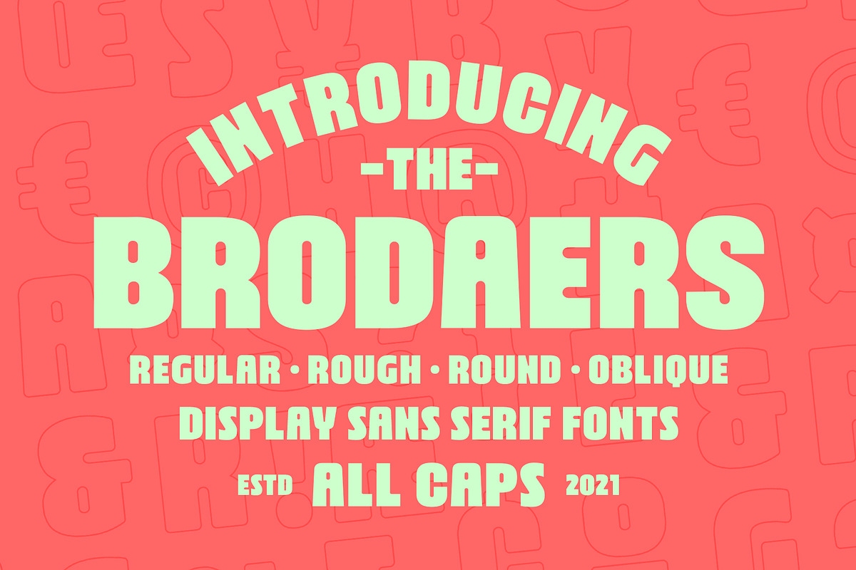 Brodaers Font, a Sans Serif Font by trustha (Photo 1 of 15)