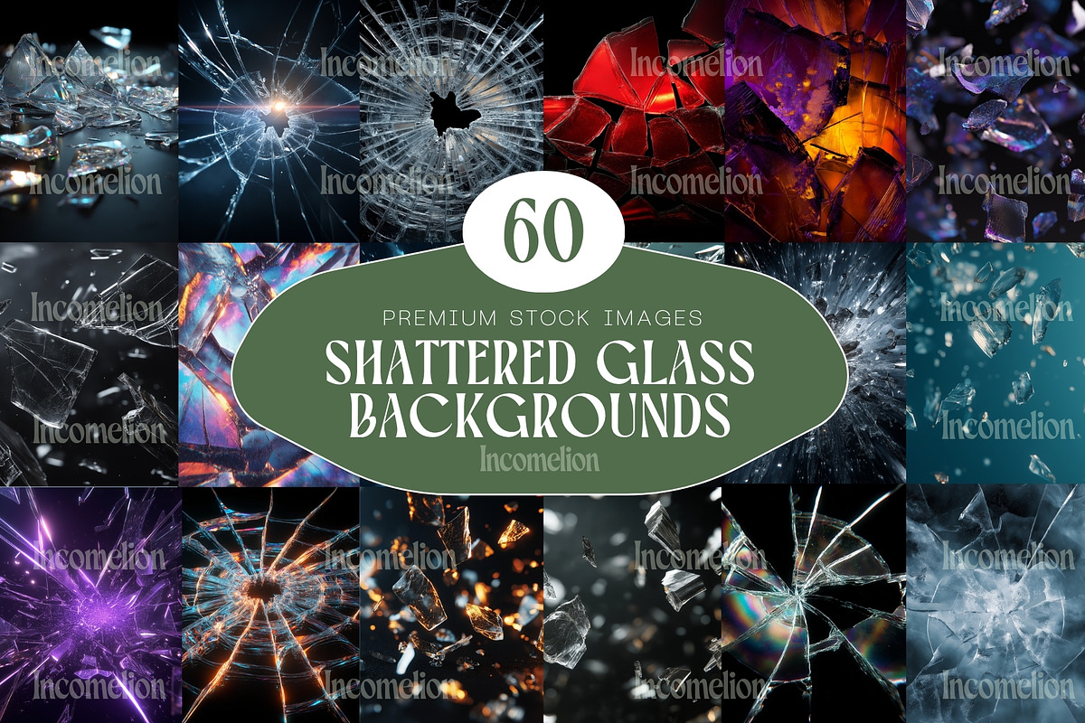 60 Shattered Shards Backgrounds, a Wallpaper Graphic by Incomelion (Photo 1 of 11)