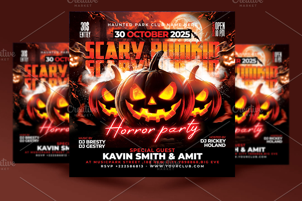 Halloween Flyer Template, a Flyer Template by RTXdesinger99 (Photo 1 of 3)