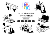 34 Illustration | Wrecked Stuff, an Object Illustration by Directico Design Kit (Thumbnail 1 of 7)