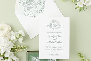 Monogram Wedding Invitation