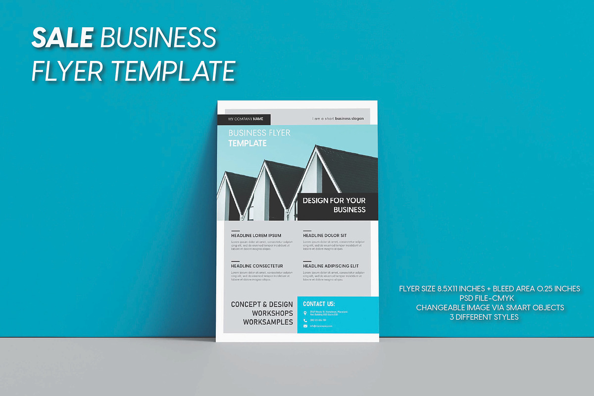 Sale business flyer template, a Flyer Template by Workhu (Photo 1 of 4)