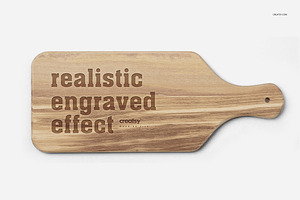 Engraved Wooden Board 2 Mockup