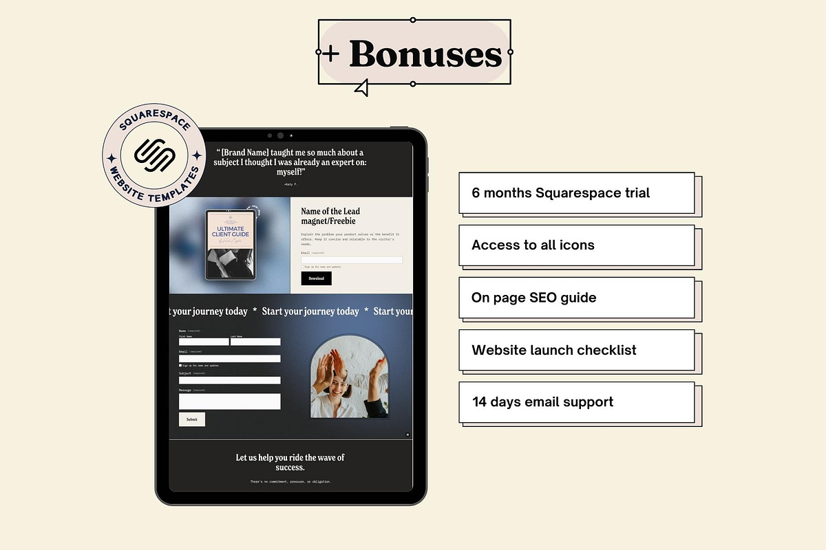 Squarespace website template, a Squarespace Template by Ciel Lumiere (Photo 6 of 11)