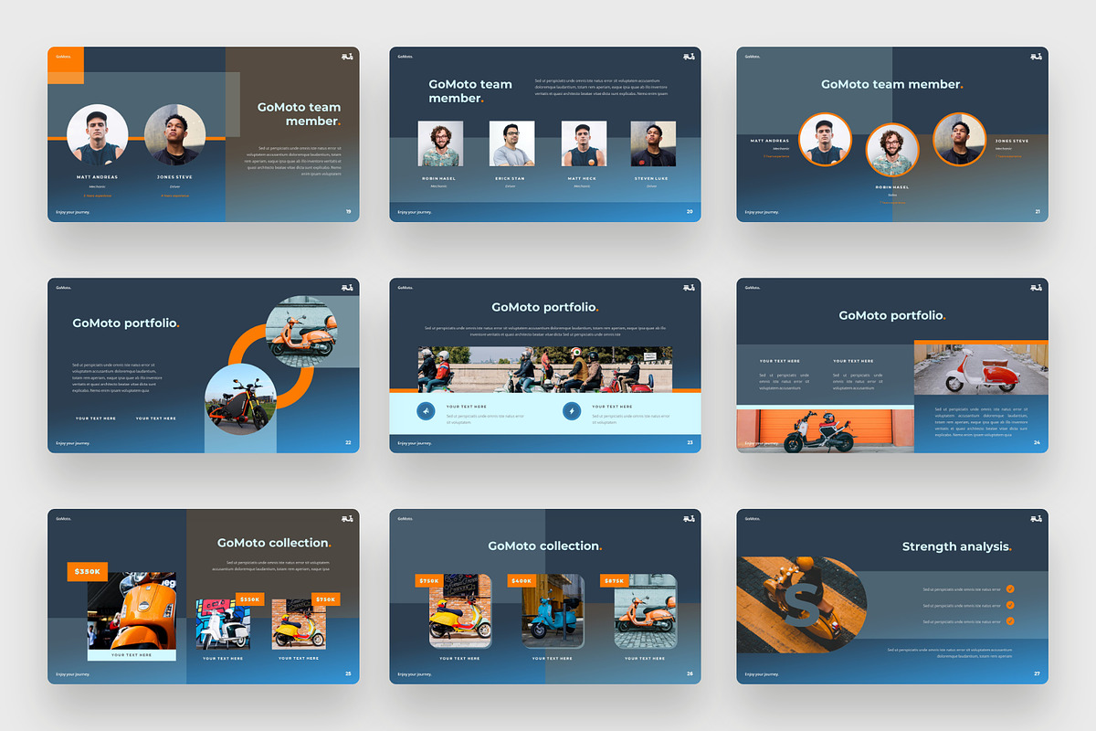 Scooter Motorcycle Google Slides, a Presentation Template by BeadyLab (Photo 4 of 6)