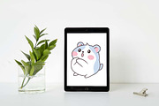 16 Cute Blue Hamster Mouse Character, an Animal Illustration by jongcreative (Thumbnail 6 of 6)