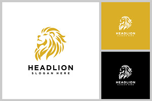 lion head logo vector design, a Branding & Logo Template by quadrazo