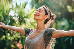 Woman loves tropical garden, a Photo by Beautiful things