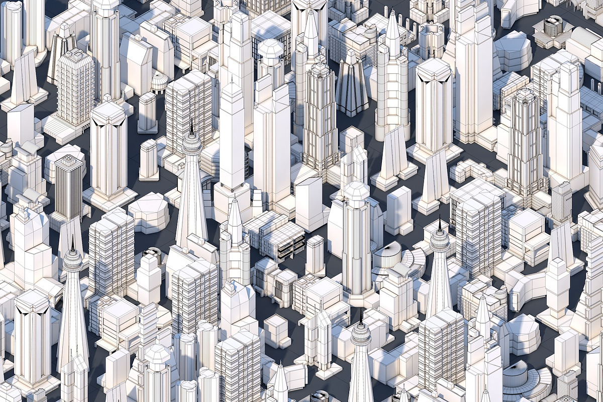 Low Poly City Buildings, an Architecture 3D Model by multimedia4ds (Photo 2 of 5)