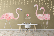 FLAMINGO PARADISE watercolor set, an Illustration by Natali Smolova (Thumbnail 2 of 11)