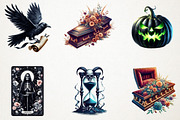 Dark Halloween Sublimation Clipart, an Illustration by RobertsArt (Thumbnail 5 of 7)
