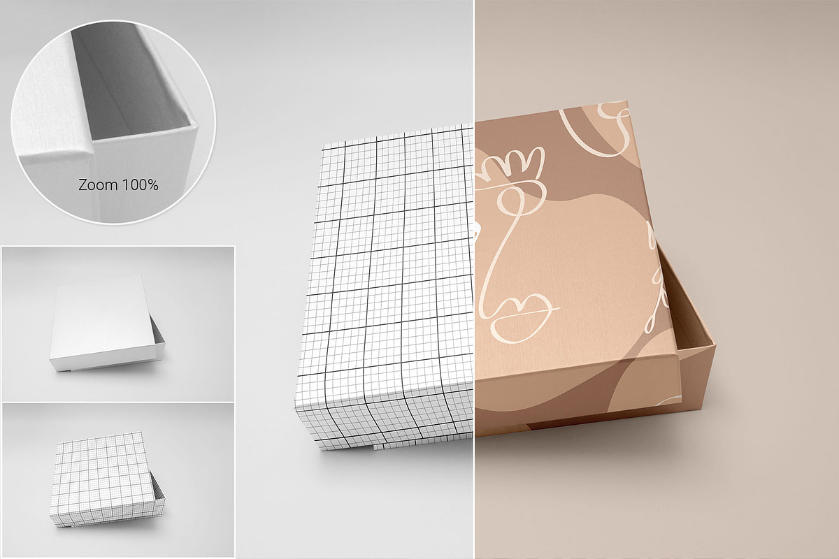 Packaging Gift Box Mockup | Layered, a Packaging Mockup by bazarova (Photo 3 of 11)