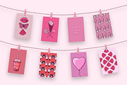 Pink Vibes Only Glam Girl Clipart, an Illustration by CherithDrawsThings (Thumbnail 3 of 7)