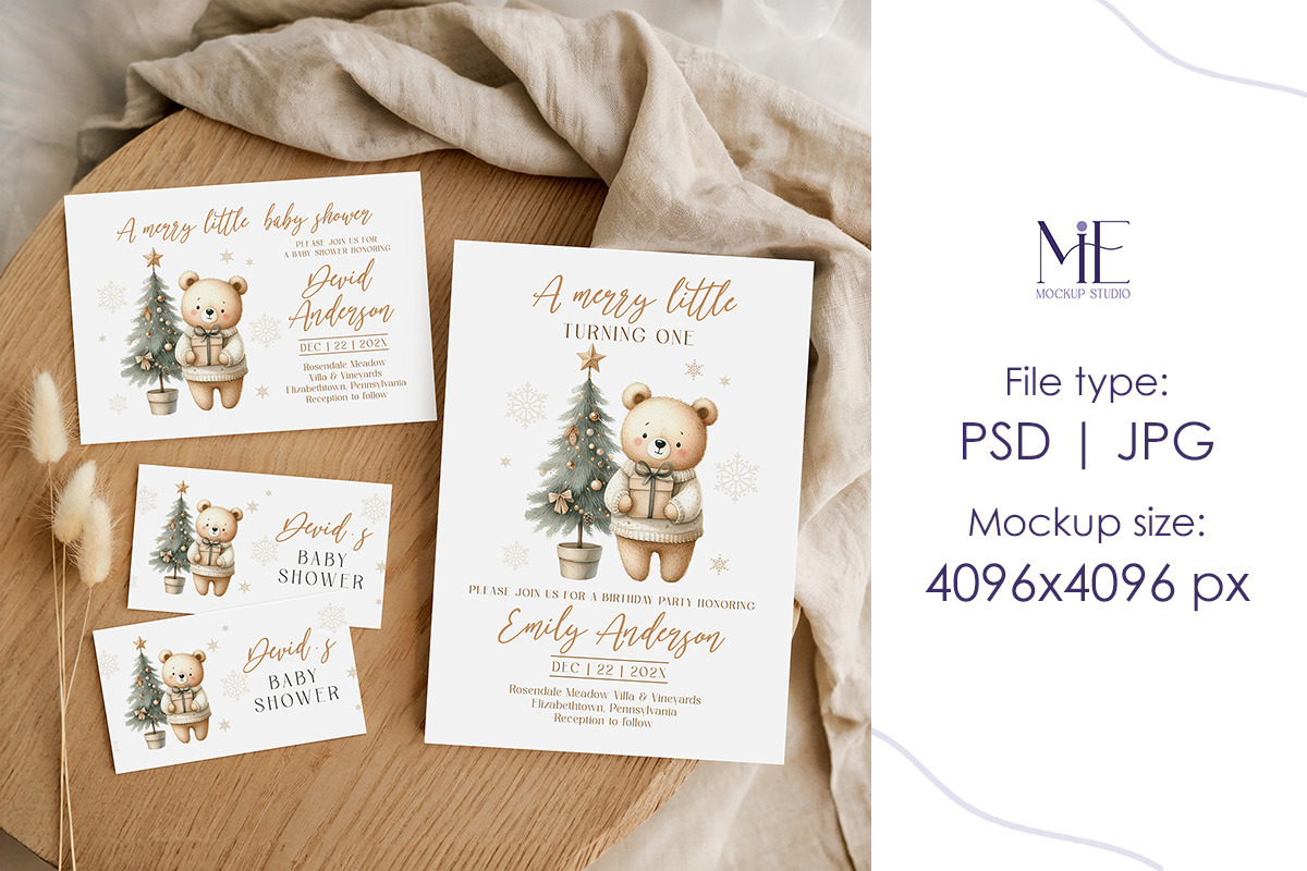Boho Invitation Suite Card Mockup, a Mockup by Mie Mockup Studio (Photo 6 of 7)