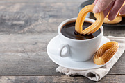 Eating traditional Spanish churros with hot chocolate, a Food & Drink Photo by etorres69 (Thumbnail 2 of 2)