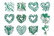 Whimsical Valentine Clipart, an Illustration by DreamArtGraphic (Thumbnail 3 of 4)