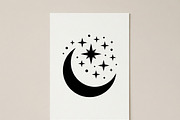 50 Crescent Moon with Stars, an Empty State Illustration by Amazin_art (Thumbnail 10 of 47)