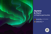 Aurora & stars brushes for procreate, a Brush Add-On by Luuuka studio (Thumbnail 2 of 6)