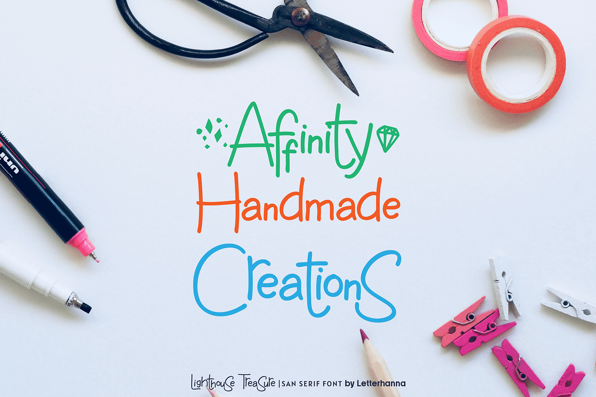 Lighthouse Treasure Font, a Sans Serif Font by Letterhanna Studio (Photo 4 of 10)