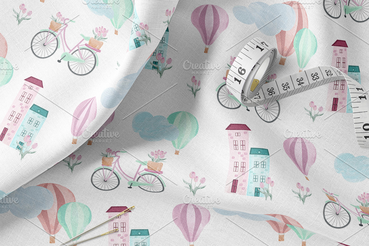 Pink Paris Seamless Patterns, a Pattern Graphic by Oksana Dovhopol Art (Photo 4 of 10)
