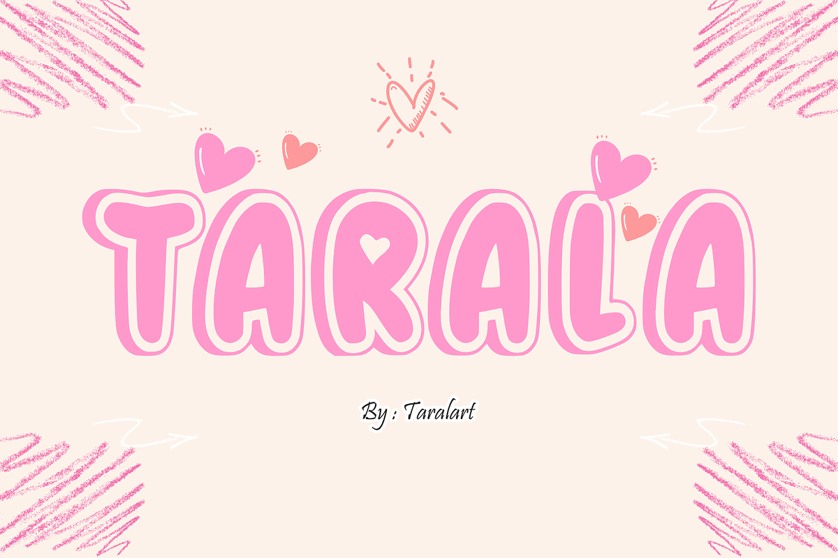 Tarala - Playful Sweet Bubble Font, a Sans Serif Font by KiddoGlyphs Studio (Photo 1 of 5)