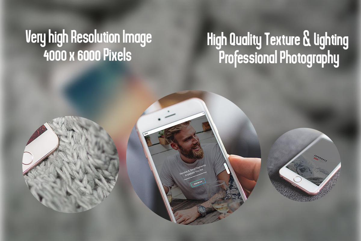 iPhone 6 Rose Gold Mock Up, an iPhone Mockup by Pixel Place (Photo 3 of 6)