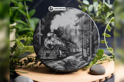 Steam Engine Train Jungle Railway, a Background Graphic by LaseredNinja (Thumbnail 2 of 7)