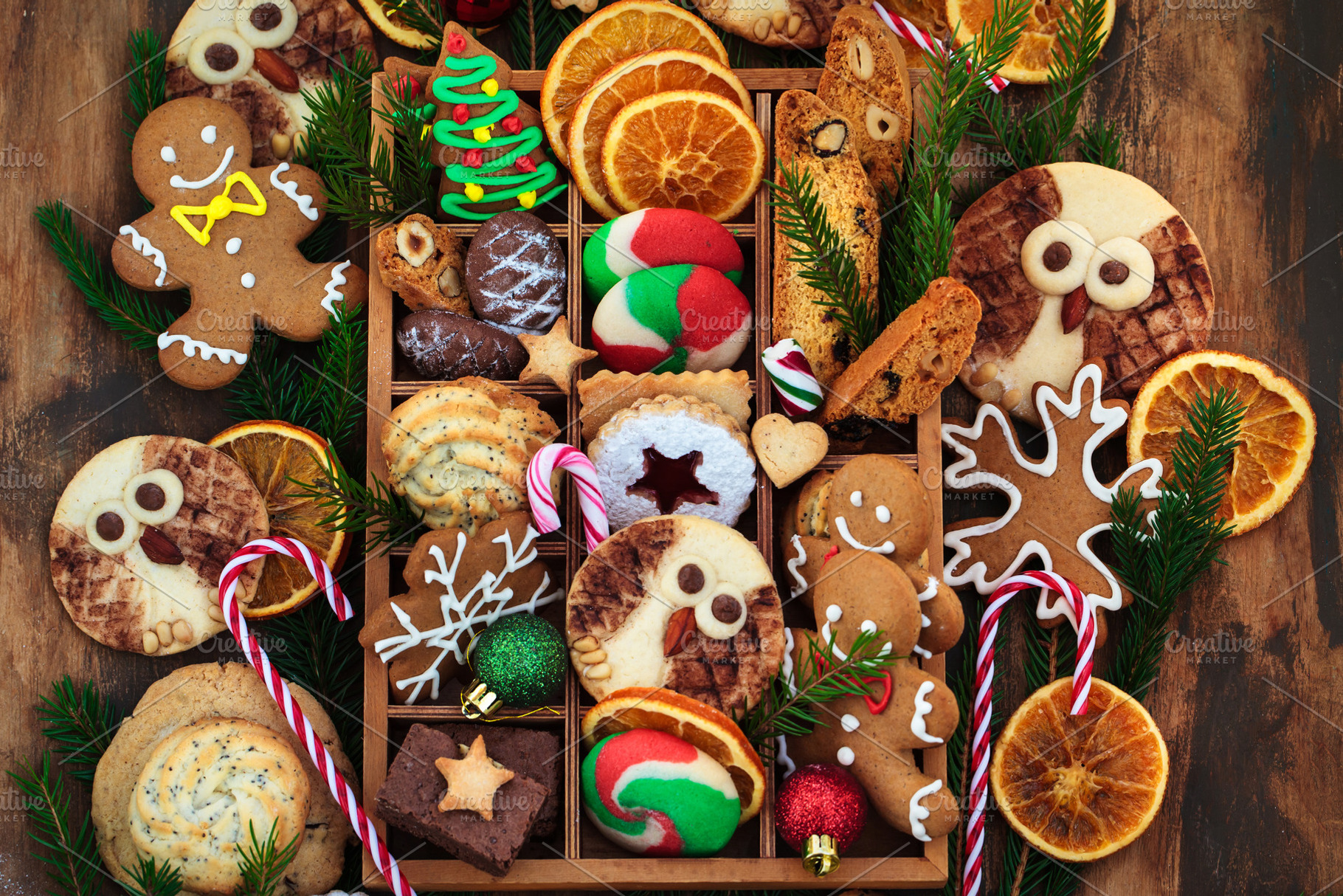 Sweet Christmas cookies in a box, a Holiday Photo by Kate S