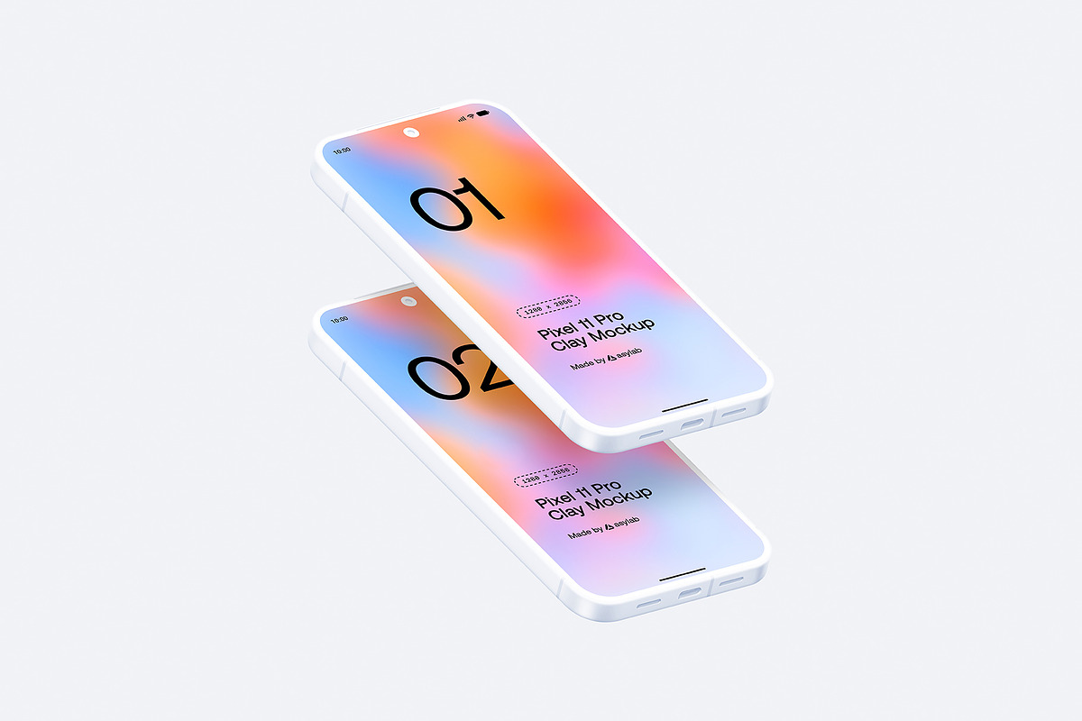 Google Pixel 11 Pro Clay Mockups, an Android Mockup by Asylab (Photo 33 of 62)
