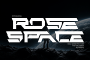 Rose Space - Futuristic Font, a Sans Serif Font by 177Studio (Thumbnail 1 of 8)