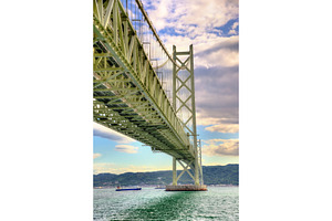 Akashi kaikyo suspension bridge in japan stock photo containing bridge and, an Architecture Photo by Leonid Andronov