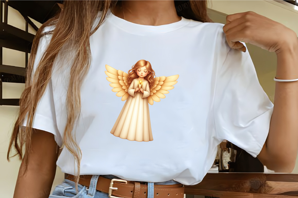 Christmas Angel with Candle Clipart, an Illustration by CrexoraLab (Photo 4 of 5)
