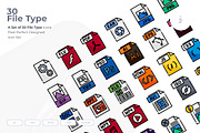 30 File format icon set, an Outline Icon by Just Icon (Thumbnail 1 of 3)