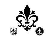 Black royal lily on a white, a Duotone Icon by RODINA (Thumbnail 1 of 3)